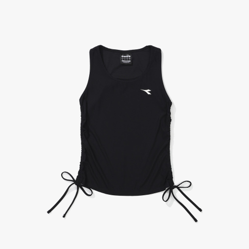 Fleur сборчатый безрукавный топ Women BLACK