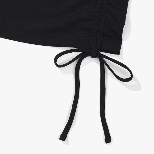 Fleur сборчатый безрукавный топ Women BLACK