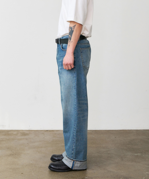 DEN0762 Faded Selvedge Wide - Dusty Wave