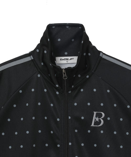 Спортивная кофта на молнии в горошек (Black)