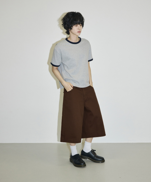 Summer Cotton D-Ring Bermuda Pants [Brown] thumbnail 5