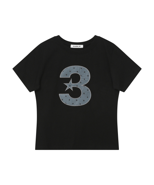 Облегающая футболка 3 logo в горошек [Black]