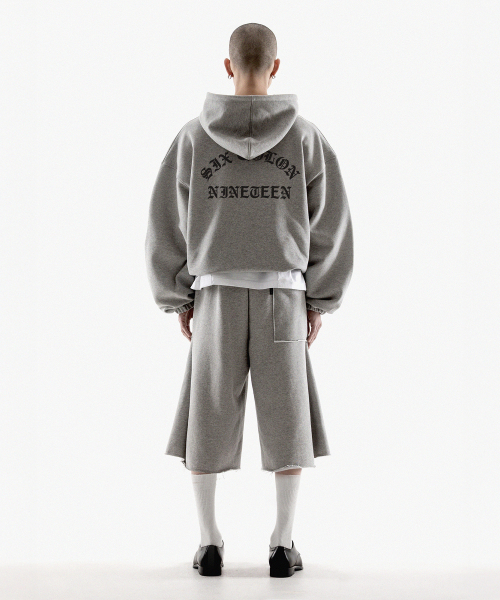 ARCH SCN STRING MID LENGTH HOODED ZIP UP - MELANGE