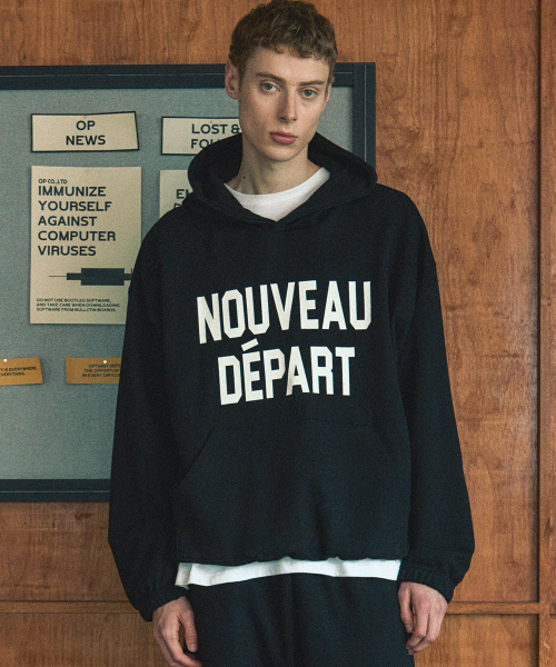 Худи с логотипом Nuvo Lettering [Black]