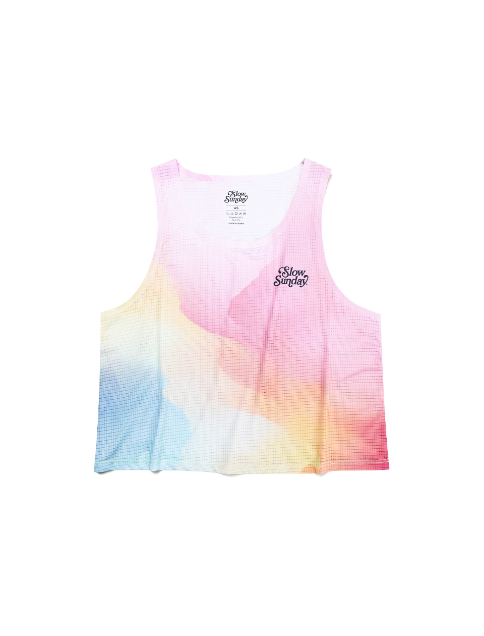 Running Crop Singlet  Candy Floss 05