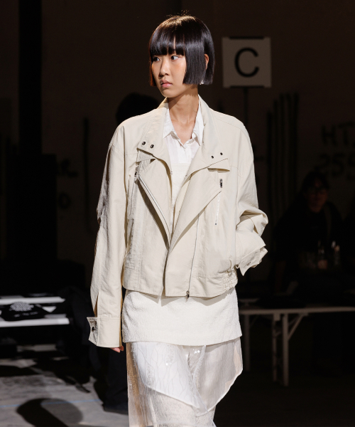 BIKER COTTON-BLEND JACKET CREAM