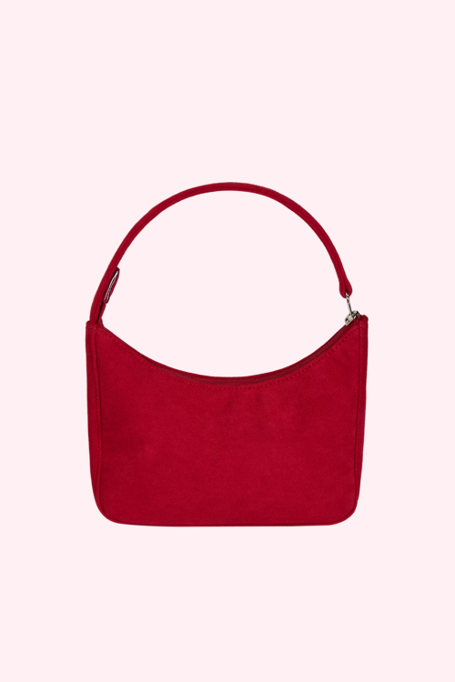 Attends suede top handle bag (Red)