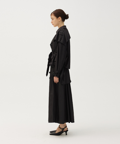 Recycle half trench coat