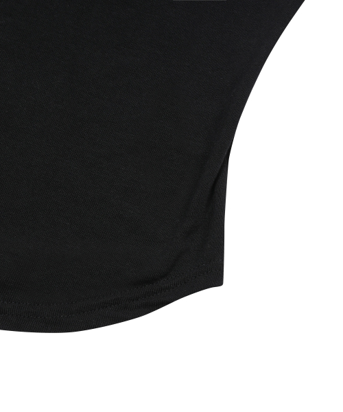 Haring signature logo snap button u-neck sleeveless (5Color)