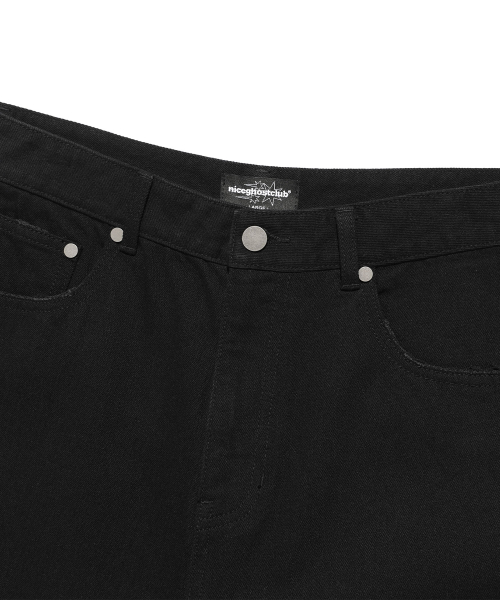 LAYERED MESH DENIM SHORTS_BLACK(NG2FMUPA62A)