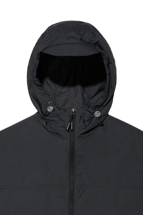 LIGHT WEIGHT LONG HOOD PARKA (CHARCOAL)