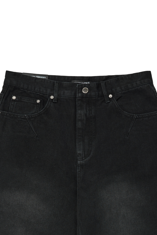 WIDE FIT DENIM PANTS (BLACK)