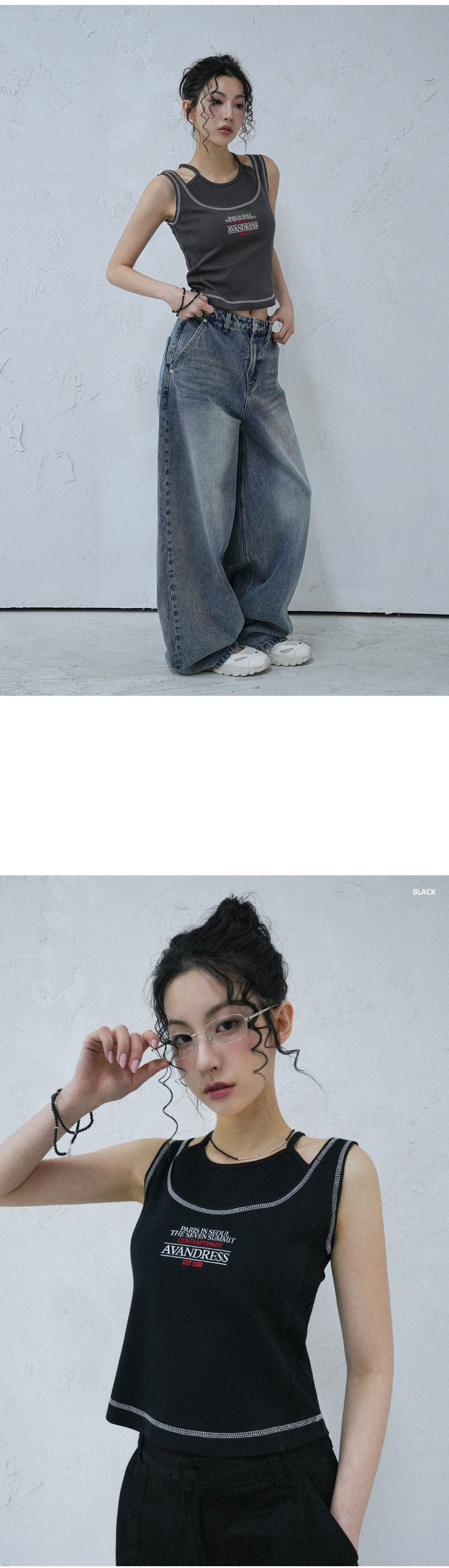 [AVANDRESS] ★25SS★ Parisian Layered Sleeveless /韓国人気 MUSINSA | AVANDRESS Parisian Layered Sleeveless - 3COL