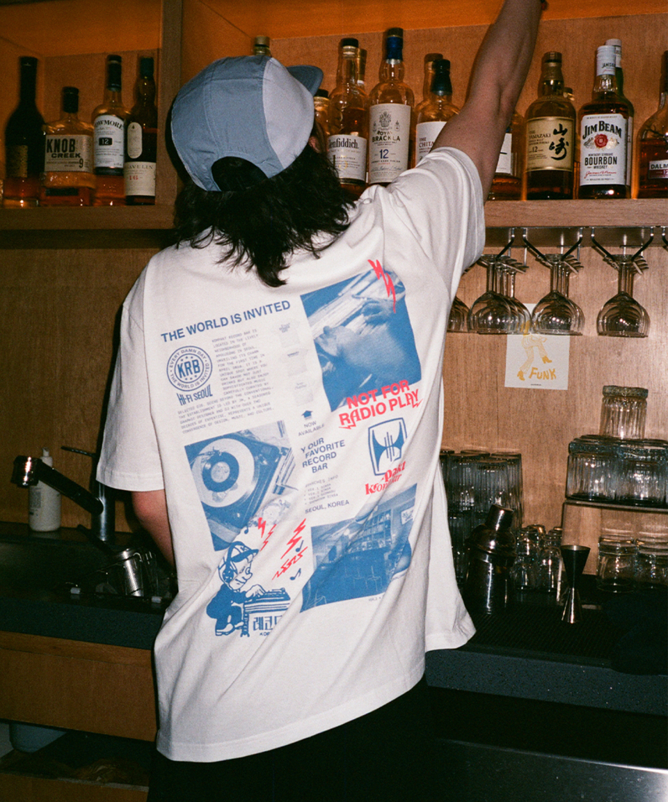 MUSINSA | KOMPAKT RECORD BAR KRB New Poster T-shirt - White