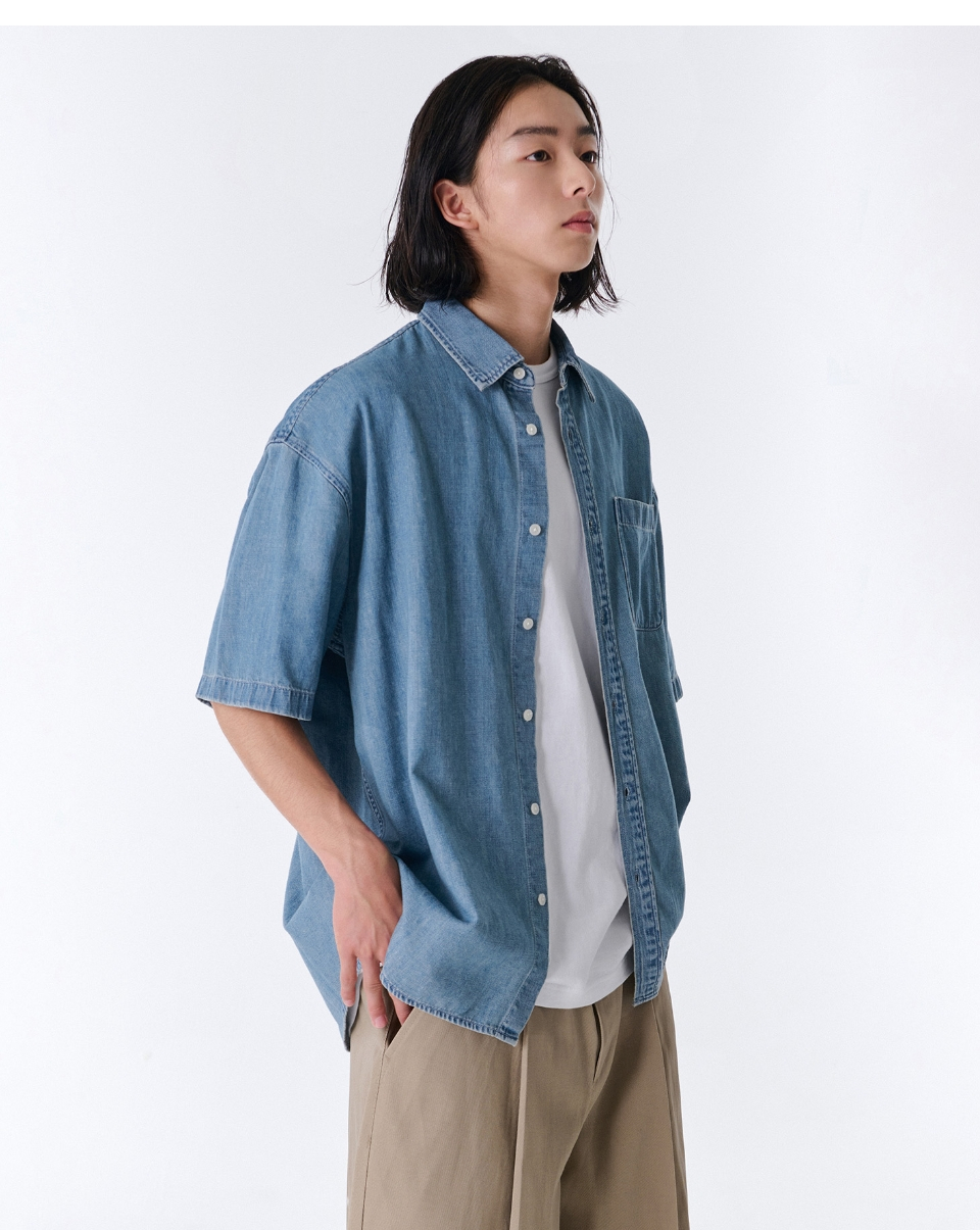 MUSINSA | MUSINSA STANDARD Oversized short sleeve denim