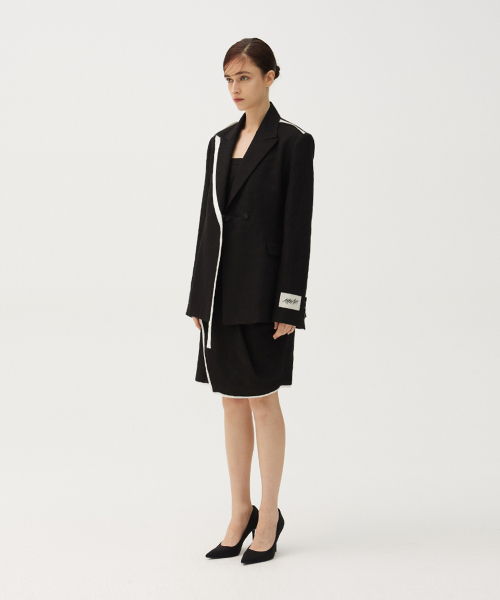 Linen stitch line jacket