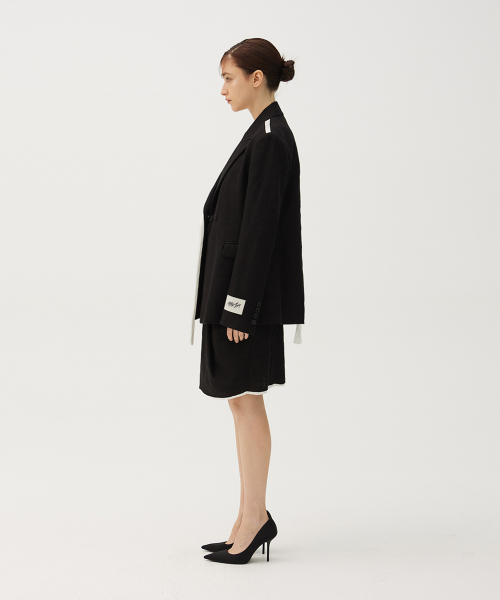 Linen stitch line jacket