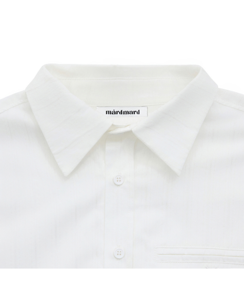 Рубашка Tia в полоску с карманом (White)