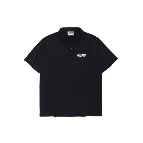 Легкое поло с коротким рукавом (Black)
