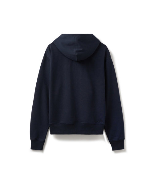 Vintage Label Zip-up Hoodie Navy