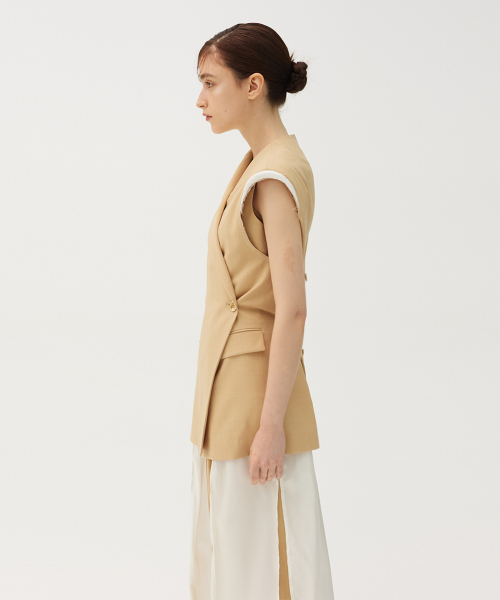 Chiffon origami vest