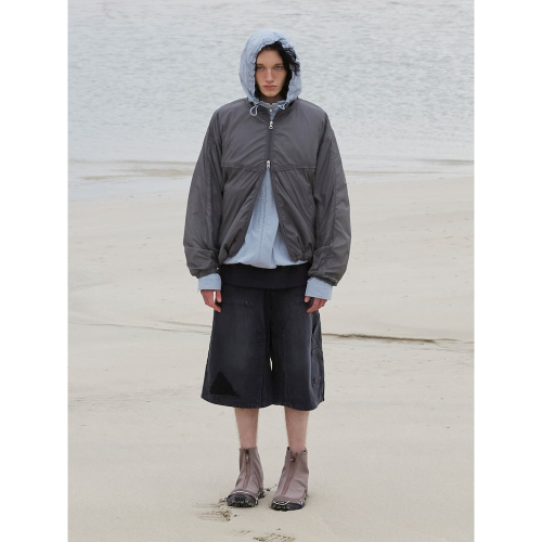 UNISEX прозрачная подкладка ветровка Charcoal