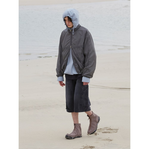 UNISEX прозрачная подкладка ветровка Charcoal