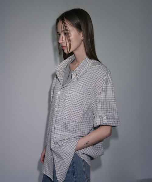 Two Pocket Half Roll-up Shirt [YELLOW]