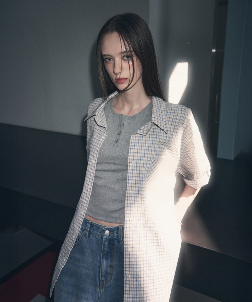 Two Pocket Half Roll-up Shirt [YELLOW]