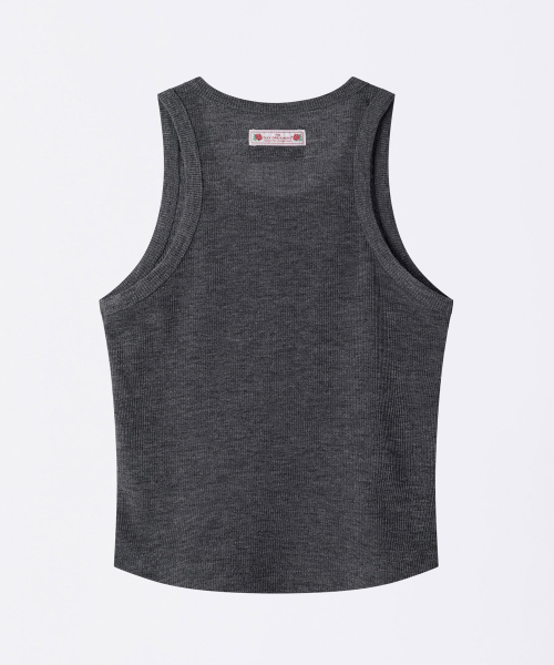 The Day Dreamers Rib Tank Top Charcoal