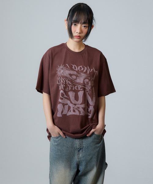 SUN ARTWORK TEE_brown