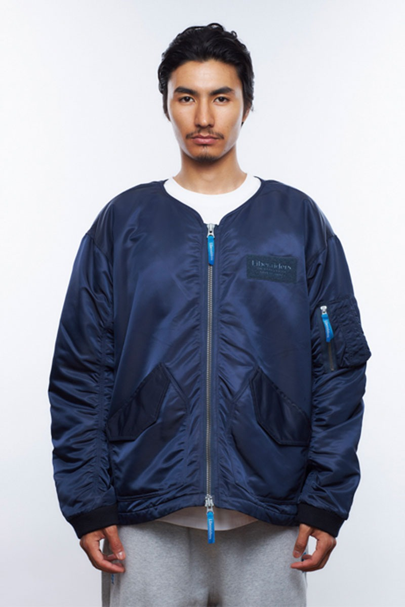 리버라이더스(LIBERAIDERS) [LIBERAIDERS] COLLARLESS FLIGHT JACKET