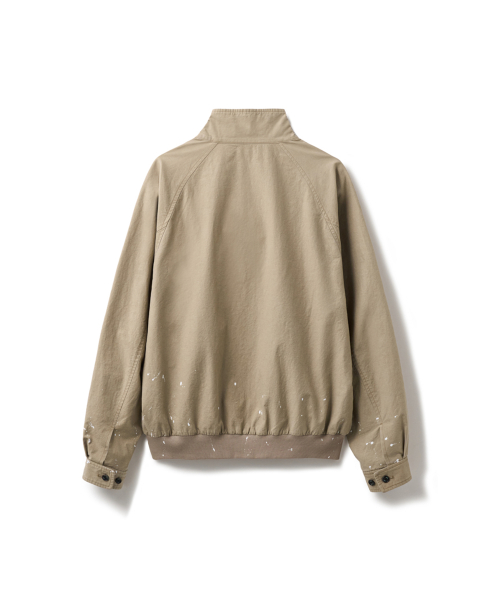 [UN] Washed Painted Harrington Jacket Sand