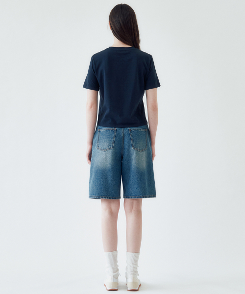 Бермуды деним M34 washed blue