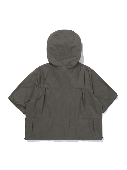 Короткий жакет W с капюшоном и коротким рукавом, Dark Grey