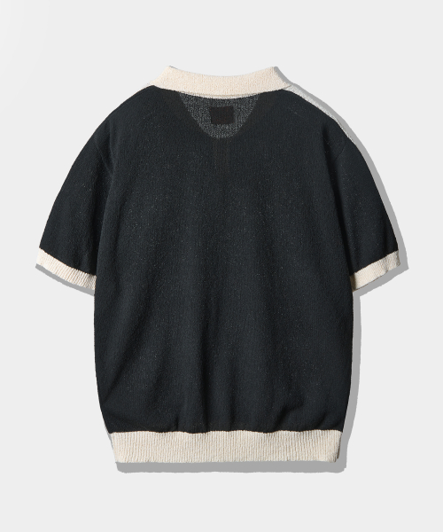 VLAD TRACK BOUCLE COLLAR HALF KNIT_BLACK