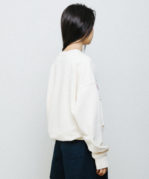 FLOWER SYNDROME SWEATSHIRT cream