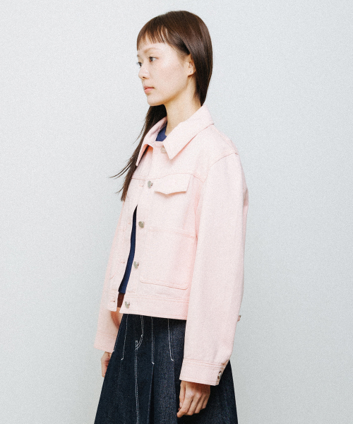 REGULAR DENIM JACKET pink