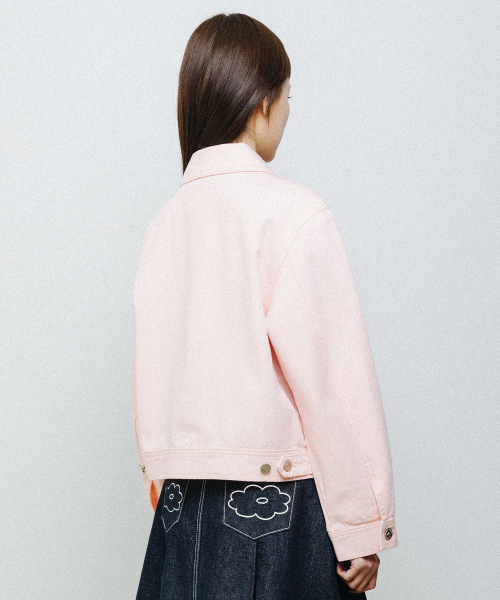 REGULAR DENIM JACKET pink