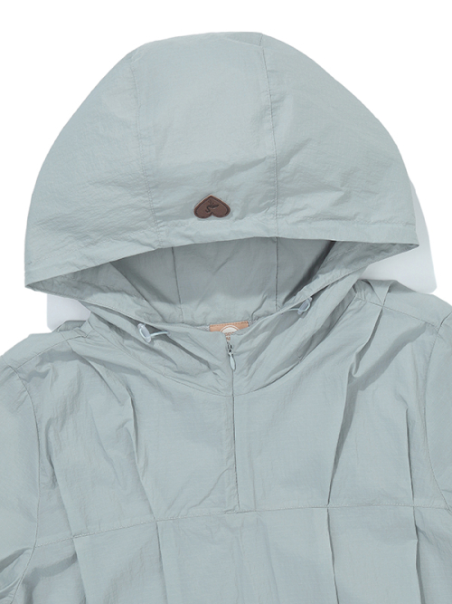 W Mid Hoodie Anorak Dark Mint