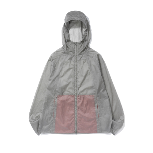 SHEER NYLON WINDBREAKER JACKET L/GREY