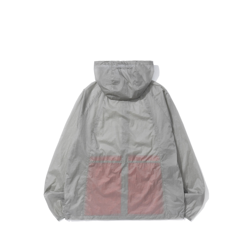 SHEER NYLON WINDBREAKER JACKET L/GREY
