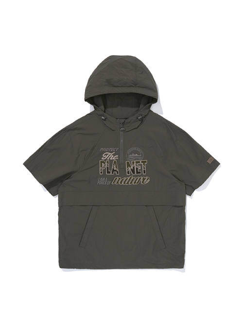 Анорак с вышивкой планет Khaki