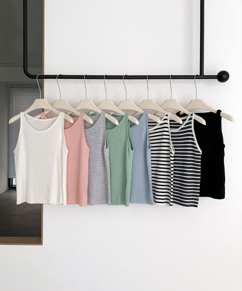 Basic Round Knit Sleeveless (8colors)