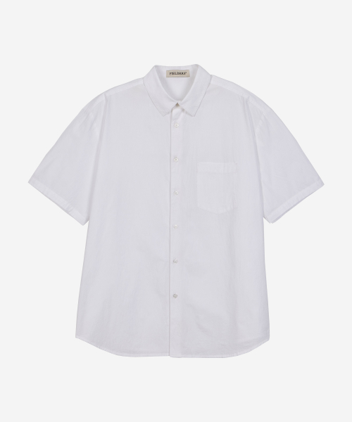 BASIC STANDARD FIT POCKET SHORT-SLEEVED SHIRT WHITE