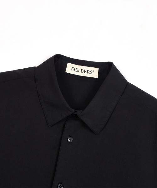 BASIC STANDARD FIT POCKET SHORT-SLEEVED SHIRT BLACK