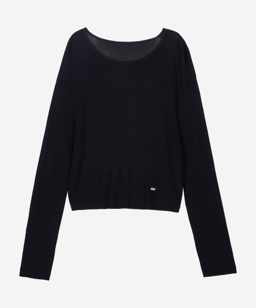 SEE-THROUGH LOOSE FIT KNIT BLACK