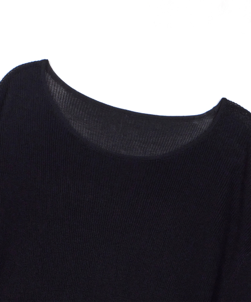 SEE-THROUGH LOOSE FIT KNIT BLACK