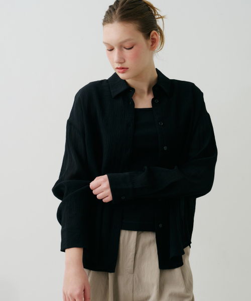 SEERSUCKER SHIRTS BLACK