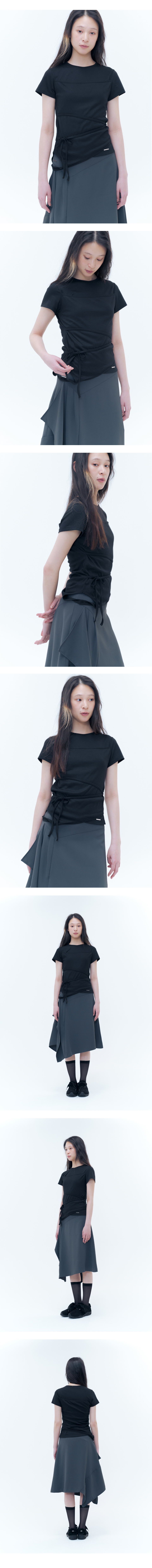 ★Miseki SEOUL★ String layered knit top【送料込/関税込】 MUSINSA | MISEKI SEOUL String layered knit top BLACK